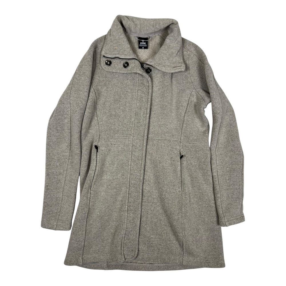 Kuhl Highland Long Jacket Coat Women's Medium Gray Fleece Lined